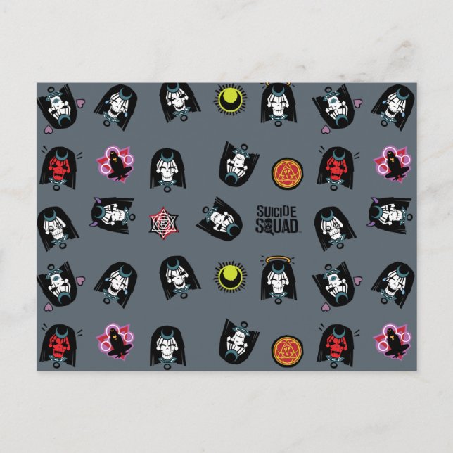 Suicide Squad | Enchantress Emoji Pattern Postkarte (Vorderseite)