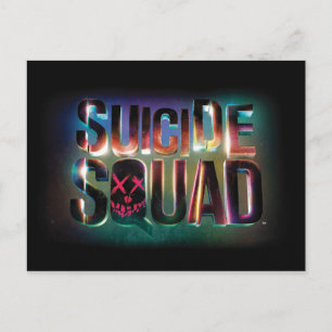 Suicide Squad Farbiges Leuchtlogo Postkarte