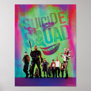 Suicide Squad Green Joker & Squad Movie Poster
