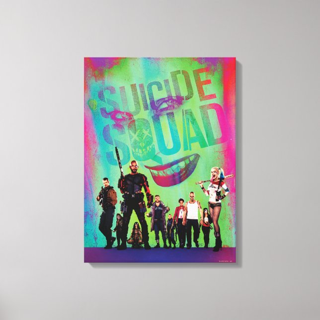 Suicide Squad | Green Joker & Squad Movie Poster Leinwanddruck (Vorderseite)