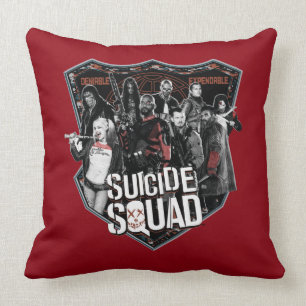 Suicide Squad   Group Abzeichen Foto Kissen