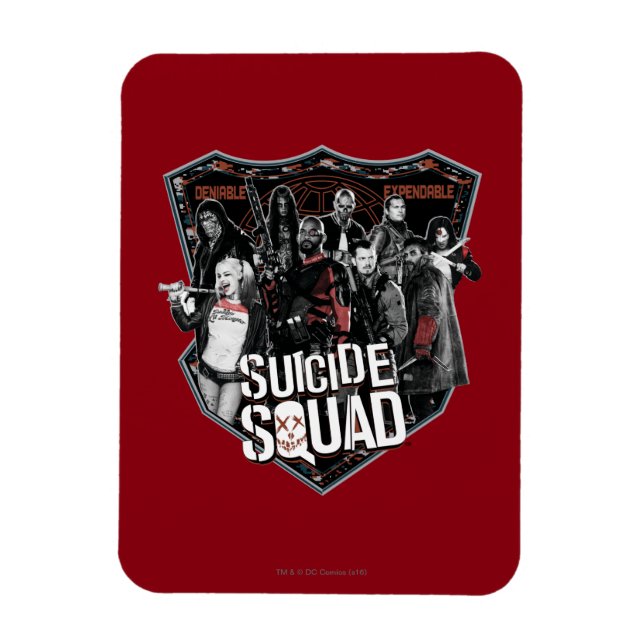 Suicide Squad Group Badge Foto Magnet (Vertikal)