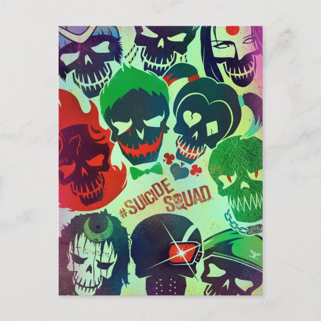 Suicide Squad | Gruppentoss Postkarte (Vorderseite)