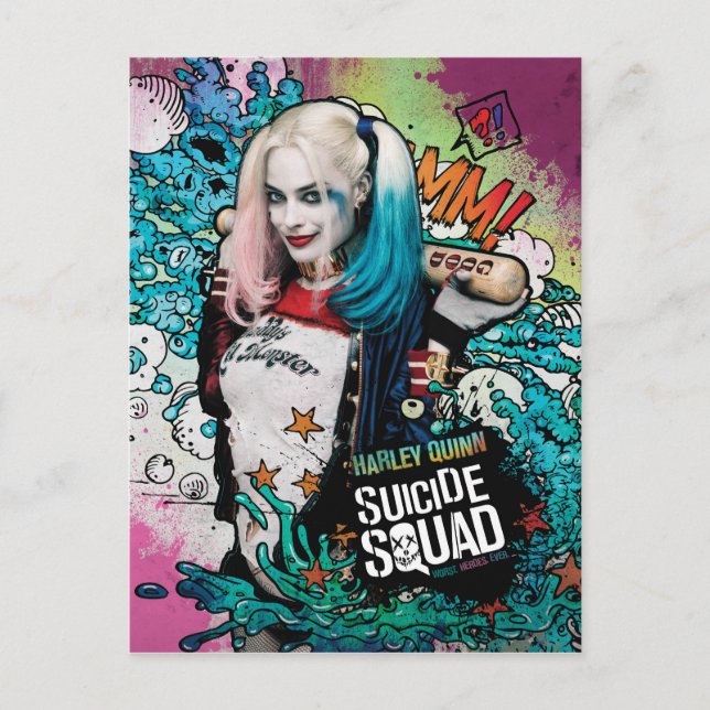 Suicide Squad | Harley Quinn Character Graffiti Postkarte (Vorderseite)