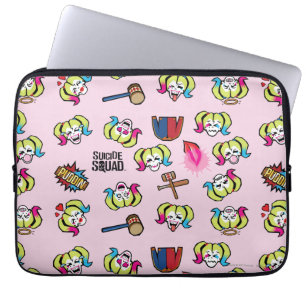 Suicide Squad Harley Quinn Emoji Pattern Laptopschutzhülle