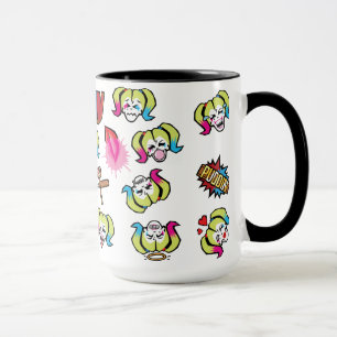 Suicide Squad   Harley Quinn Emoji Pattern Tasse