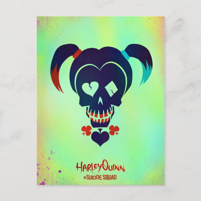 Suicide Squad | Harley Quinn Head Icon Postkarte (Vorderseite)