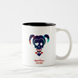 Suicide Squad   Harley Quinn Head Icon Zweifarbige Tasse