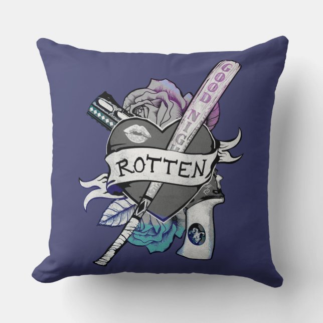 Suicide Squad | Harley Quinn "Rotten" Tattoo Art Kissen (Vorderseite)