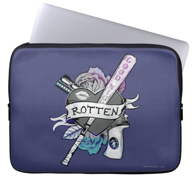 Suicide Squad | Harley Quinn "Rotten" Tattoo Art Laptopschutzhülle (Vorderseite)