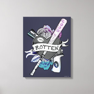 Suicide Squad   Harley Quinn "Rotten" Tattoo Art Leinwanddruck