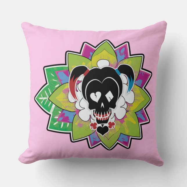 Suicide Squad | Harley Quinn Skull Tattoo Art Kissen (Vorderseite)