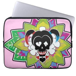 Suicide Squad   Harley Quinn Skull Tattoo Art Laptopschutzhülle