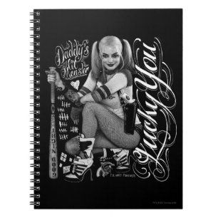 Suicide Squad   Harley Quinn Typografy Foto Notizblock