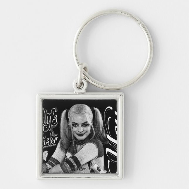 Suicide Squad | Harley Quinn Typografy Foto Schlüsselanhänger (Vorne)