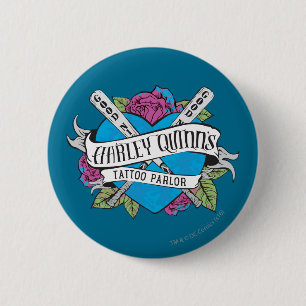 Suicide Squad Harley Quinns Tattoo Parlor Herz Button