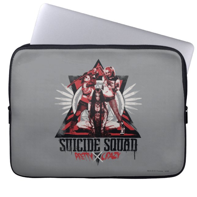 Suicide Squad | Hübsche Crazy Squad Girls Laptopschutzhülle (Vorderseite)