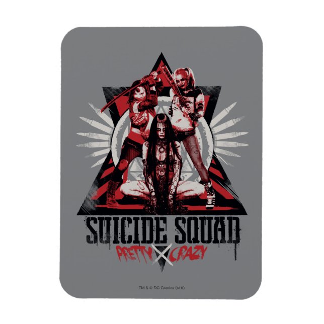 Suicide Squad | Hübsche Crazy Squad Girls Magnet (Vertikal)
