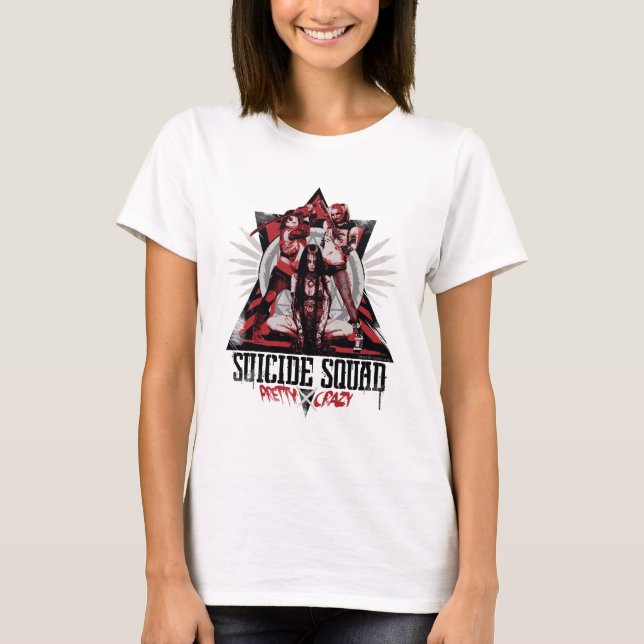 Suicide Squad | Hübsche Crazy Squad Girls T-Shirt (Vorderseite)