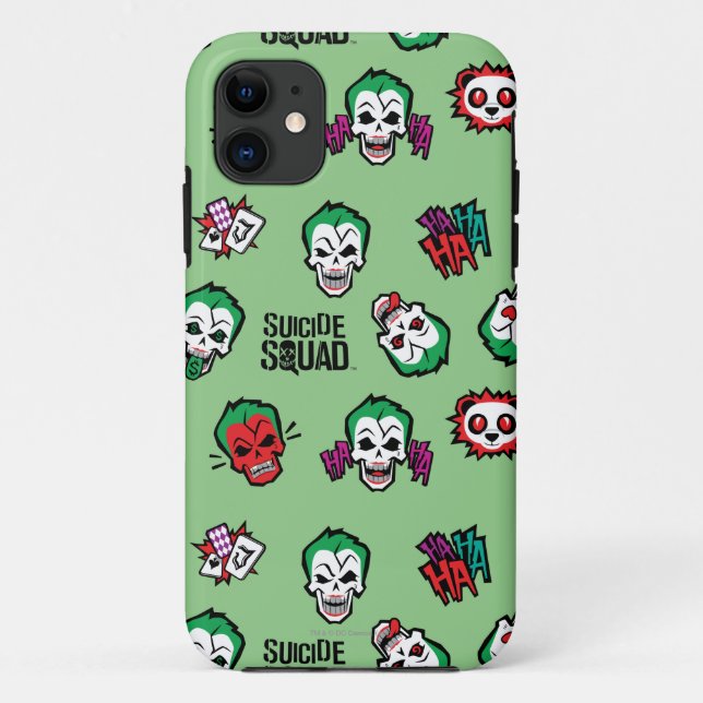 Suicide Squad | Joker Emoji Pattern Case-Mate iPhone Hülle (Rückseite)