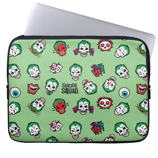 Suicide Squad | Joker Emoji Pattern Laptopschutzhülle (Vorderseite)