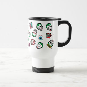 Suicide Squad   Joker Emoji Pattern Reisebecher