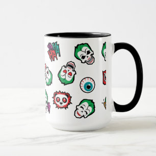 Suicide Squad   Joker Emoji Pattern Tasse