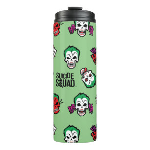 Suicide Squad   Joker Emoji Pattern Thermosbecher