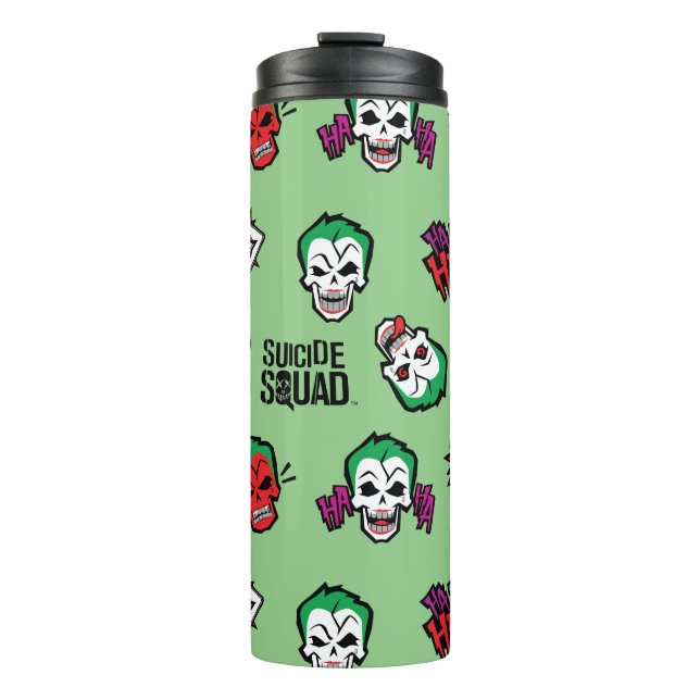 Suicide Squad | Joker Emoji Pattern Thermosbecher (Vorderseite)