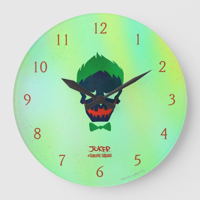 Suicide Squad | Joker Große Wanduhr (Vorderseite)