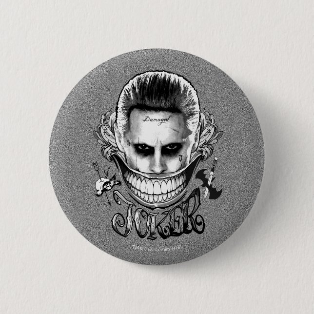 Suicide Squad | Joker Lächeln Button (Vorderseite)