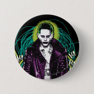 Suicide Squad   Joker Retro Rock Graphic Button