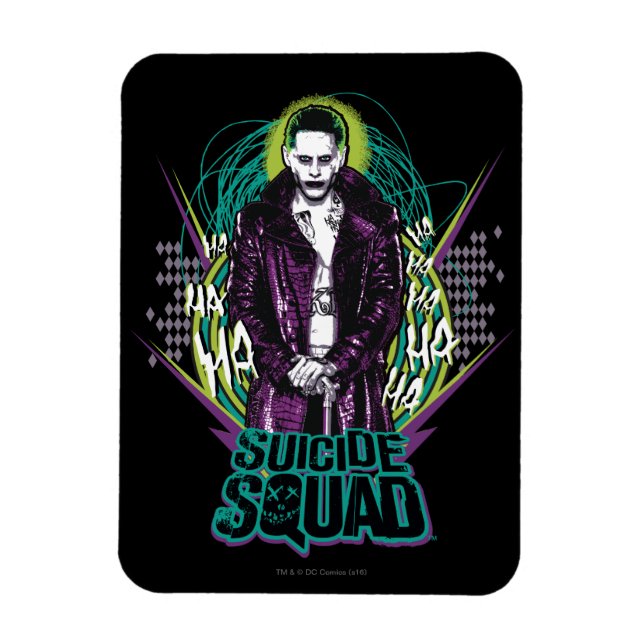 Suicide Squad | Joker Retro Rock Graphic Magnet (Vertikal)