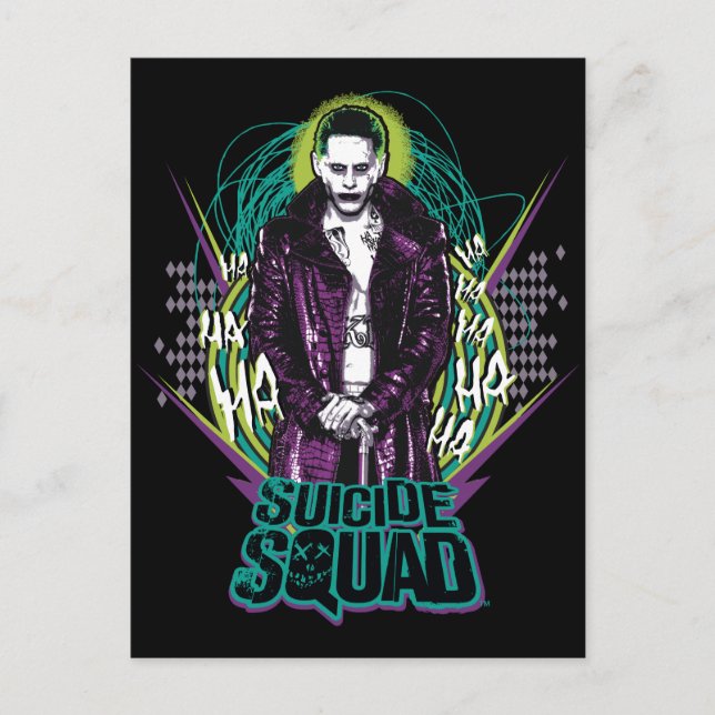 Suicide Squad | Joker Retro Rock Graphic Postkarte (Vorderseite)