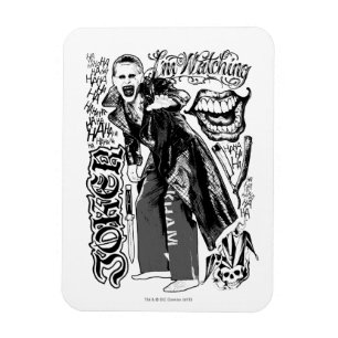 Suicide Squad   Joker Typografy Foto Magnet