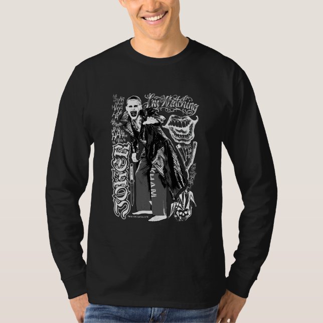 Suicide Squad Joker Typography Foto T-Shirt (Vorderseite)
