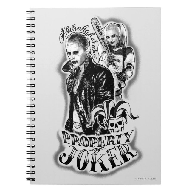 Suicide Squad | Joker und Harley Airbrush Tattoo Notizblock (Vorderseite)