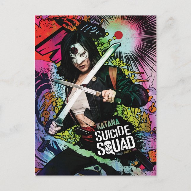 Suicide Squad | Katana Character Graffiti Postkarte (Vorderseite)