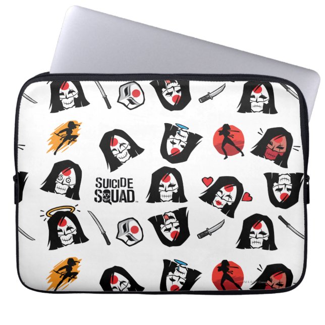 Suicide Squad | Katana Emoji Pattern Laptopschutzhülle (Vorderseite)