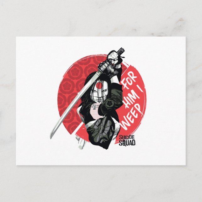 Suicide Squad | Katana "Für Ihm weine ich" Postkarte (Vorderseite)