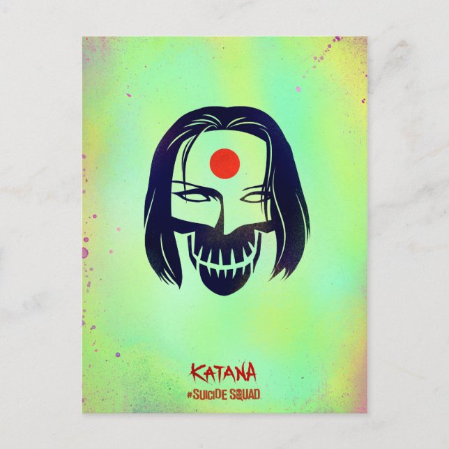 Suicide Squad | Katana Head Icon Postkarte (Vorderseite)