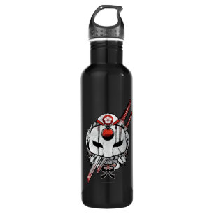 Suicide Squad   Katana Mask & Schwerter Tattoo Art Edelstahlflasche