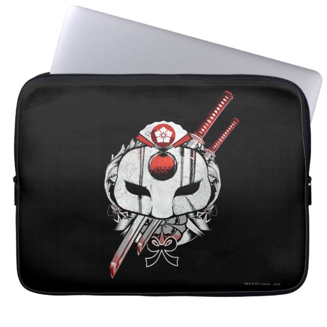 Suicide Squad | Katana Mask & Schwerter Tattoo Art Laptopschutzhülle (Vorderseite)