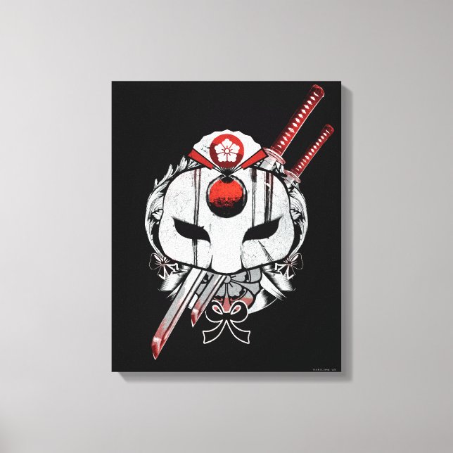 Suicide Squad | Katana Mask & Schwerter Tattoo Art Leinwanddruck (Vorderseite)
