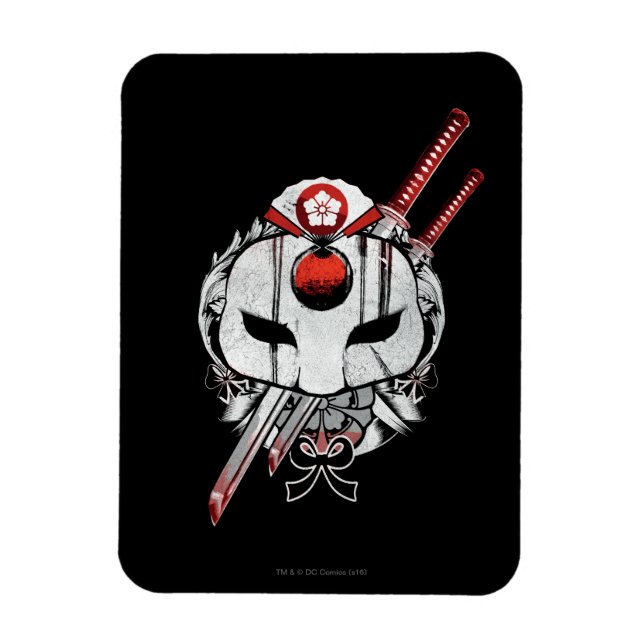 Suicide Squad | Katana Mask & Schwerter Tattoo Art Magnet (Vertikal)