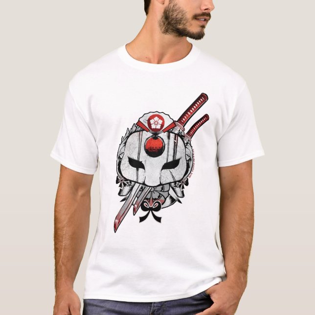 Suicide Squad | Katana Mask & Schwerter Tattoo Art T-Shirt (Vorderseite)