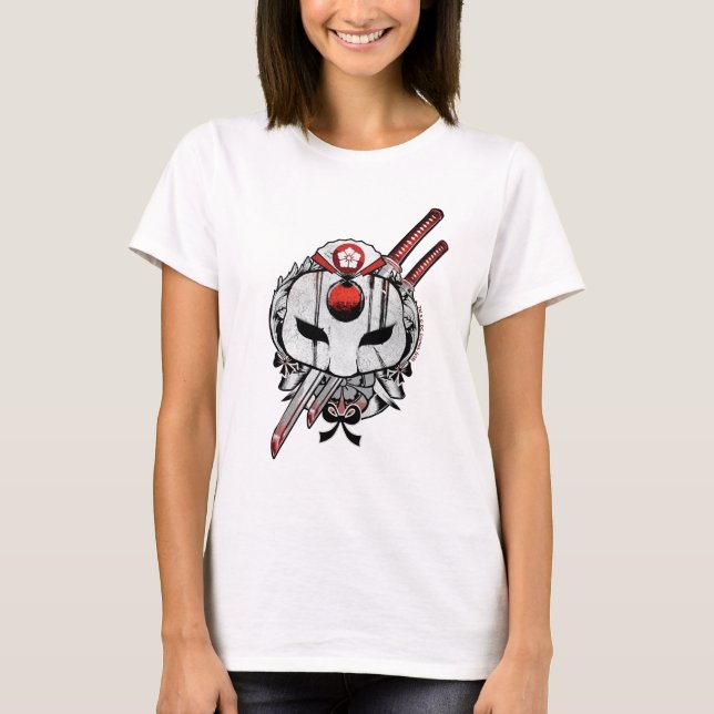 Suicide Squad | Katana Mask & Schwerter Tattoo Art T-Shirt (Vorderseite)