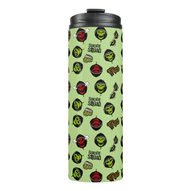 Suicide Squad | Killer Croc Emoji Pattern Thermosbecher (Vorderseite)