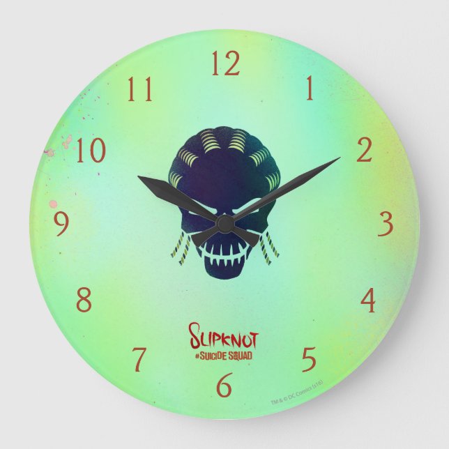 Suicide Squad | Kopf-Symbol für Slipknot Große Wanduhr (Vorderseite)