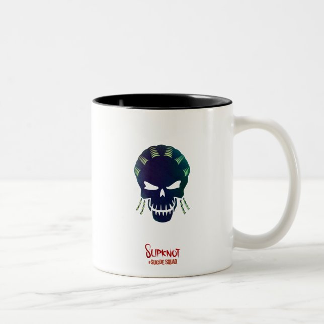 Suicide Squad | Kopf-Symbol für Slipknot Zweifarbige Tasse (Rechts)